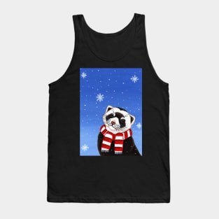 Ferret in the Snow Tank Top